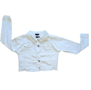bebe white denim jacket (kids)